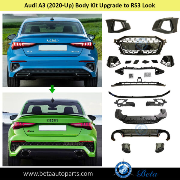 Audi A3 Sedan (2020-2024), Body Kit Upgrade To RS3 Look, China