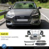 Audi A4 (2020-Up), Front Bumper with PDC / Park Assist / Washer, China, 8W0807065BD