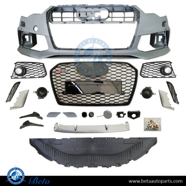 audi-a6-rs6-bumper-2011.jpg Audi A6 (2011-2014), Front Bumper RS6 Look with PDC with Washer, China, 4G0807065M