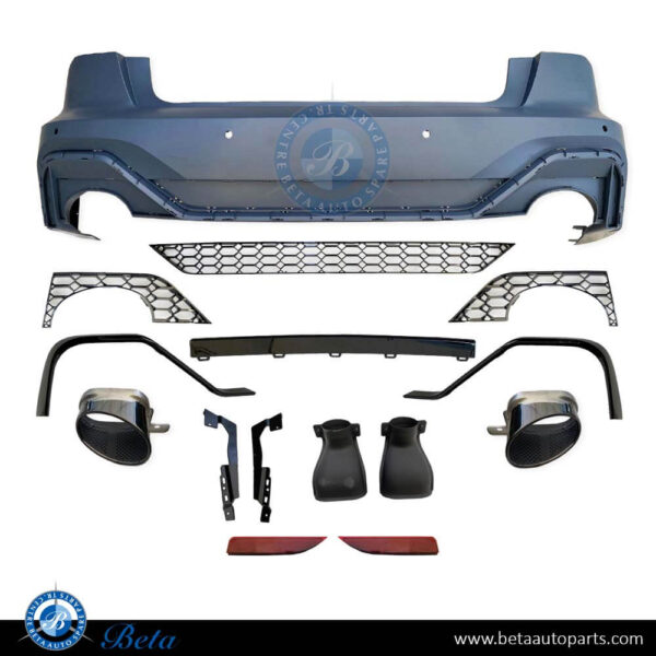 audi-a6-rs6-look-rear-bumper-2019-for-sedan.jpg Audi A6 Sedan (2019-Up), Rear Bumper RS6 Look with PDC with Exhaust Tips, China, 4K9807067H