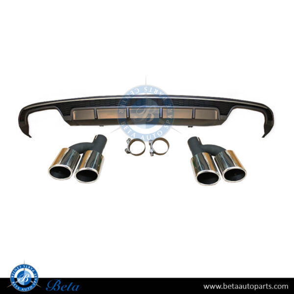 audi-a6-s6-look-diffuser-4G0807521R.jpg Audi A6 (2015-2018), Rear Diffuser with Exhaust Tips S6 Look for Standard, China, 4G0807521R