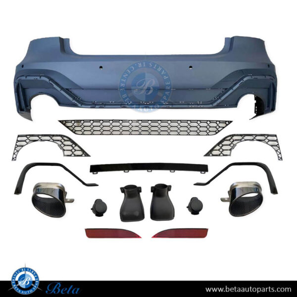 Audi A7 (2019-Up), Rear Bumper RS7 Look with PDC with Exhaust Tips, China, 4K8807067F