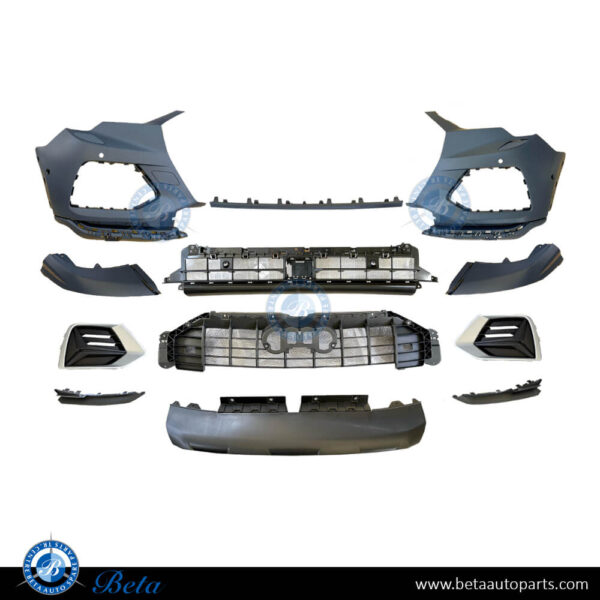 Audi Q3 (2019-Up), Front Bumper with Park Assist and Washer