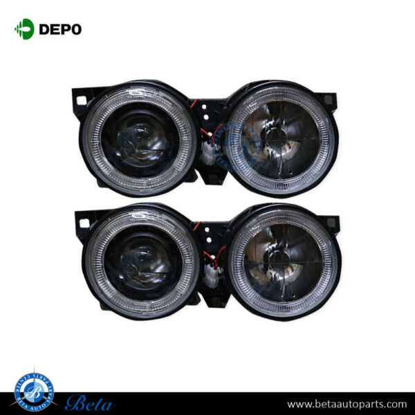 BMW 3 Series E30 (1982-1992), Headlamp Cell Rim (Black), Depo