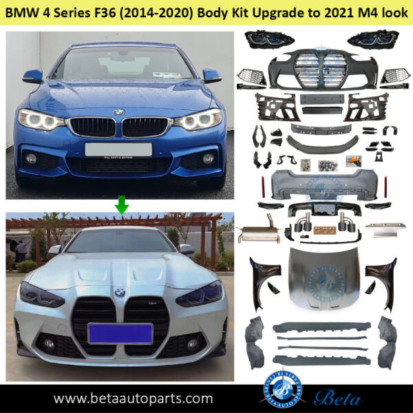 bmw-4-series-f36-conversion-kit-upgrade-to-2021-m4-look-front.jpg BMW 4 Series F36 (2014-2020), Body Kit Conversion Upgrade to 2021 M4 Look (4 Door), China