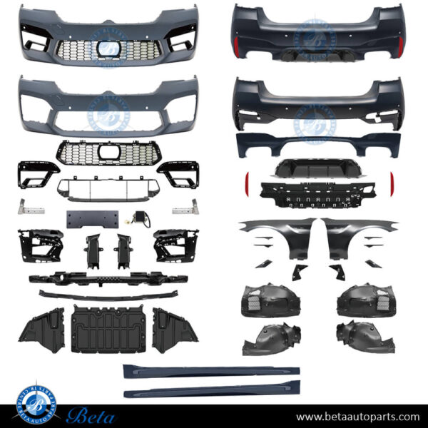 BMW 5 Series G30 LCI (2021-2023), Body Kit Upgrade To F90 LCI M5 OE with Fenders, Taiwan