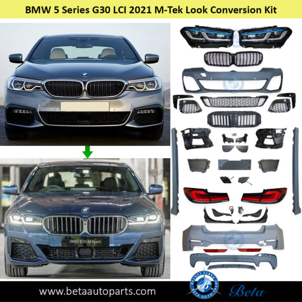bmw-5-series-g30-m-tek-lci-2021-conversion-kit-complete-front.jpg BMW 5 Series G30 (2017-2020), Body Kit Conversion Upgrade to 2021 M-Tek Look, China
