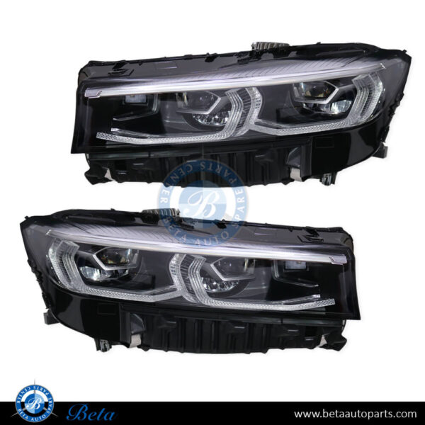 BMW 7 Series G11 / G12 (2016-2019), Headlamps Upgrade From Adaptive LED to 2020 LCI Adaptive LED Look, China, 63117408715 / 63117408716