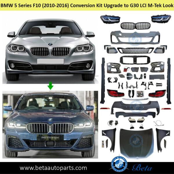 BMW 5 Series F10 (2010-2013), Body Kit Conversion Upgrade to G30 LCI M-Tek Look, China