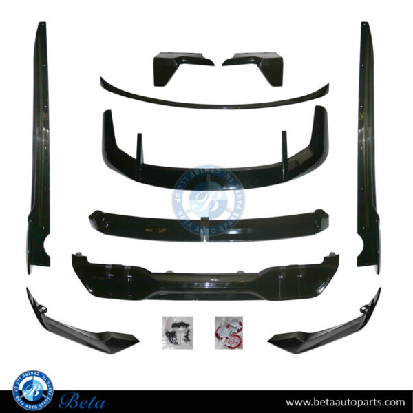 BMW X5 G05 LCI (2024-Up), Spoiler Kit Black Knight Look for M-Tek (Gloss Black), China