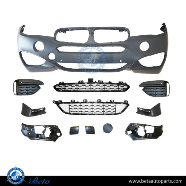 BMW X6 F16 (2015-2019), Front Bumper M-Tek with Park Assist and Washer, China