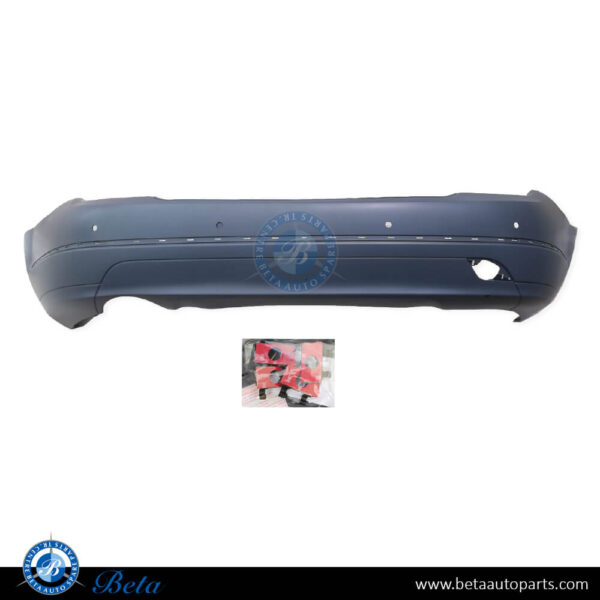 c-class-w204-rear-bumper-with-pdc-avantgard.jpg Mercedes C-Class W204 (2008-2010), Rear Bumper with PDC with 1 Muffler Avandgard, Taiwan, 2048801340