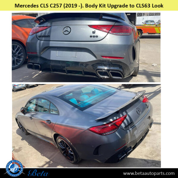 cls63-look-body-kit-2019-rear-after-fixing.jpg Mercedes CLS-Class C257 (2019-2023), Body Kit Upgrade To CLS63 Look Black, China, 2578851A00