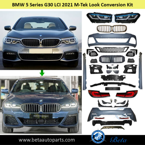 BMW 5 Series G30 (2017-2020), Body Kit Conversion Upgrade to 2021 M-Tek Look, Taiwan