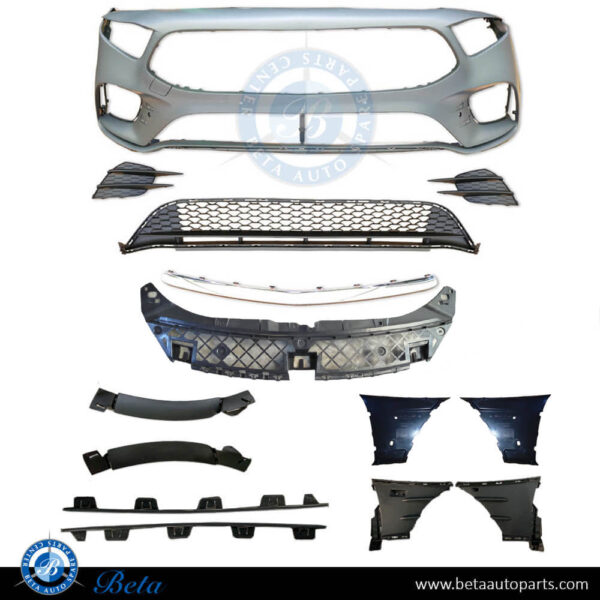 mercedes-W177-a-class-front-bumper-assembly-parts.jpg Mercedes A-Class W177 (2019-2022), Front Bumper Normal AMG, China, 1778802801