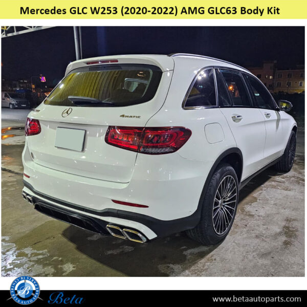 mercedes-amg-glc63-body-kit-2020-complete-rear.jpg Mercedes GLC-Class W253 (2020-2022), Body Kit AMG GLC63 with PDC with Silver Moulding, Taiwan