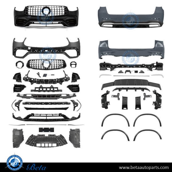 Mercedes GLC-Class W253 (2020-2022), Body Kit AMG GLC63 with PDC with Silver Moulding, Taiwan