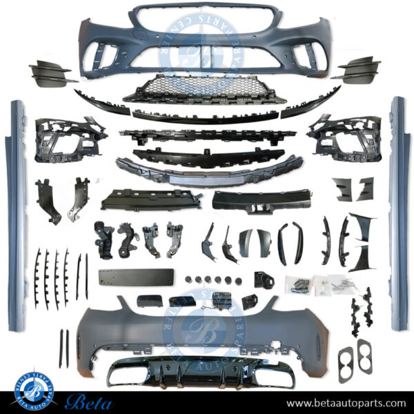 mercedes-c-class-w205-body-kit-upgrade-to-amg-C43-look-taiwan-parts.jpg Mercedes C-Class W205 (2019-2021), Body Kit AMG C43 Look without Camera Hole with Night Package (Gloss Blk), Taiwan, 2058852A38