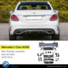mercedes-c-class-w205-rear-bumper-normal-amg-car.jpg Mercedes C-Class W205 (2019-2021), Rear Bumper Normal AMG with PDC with Silver Moulding, Taiwan