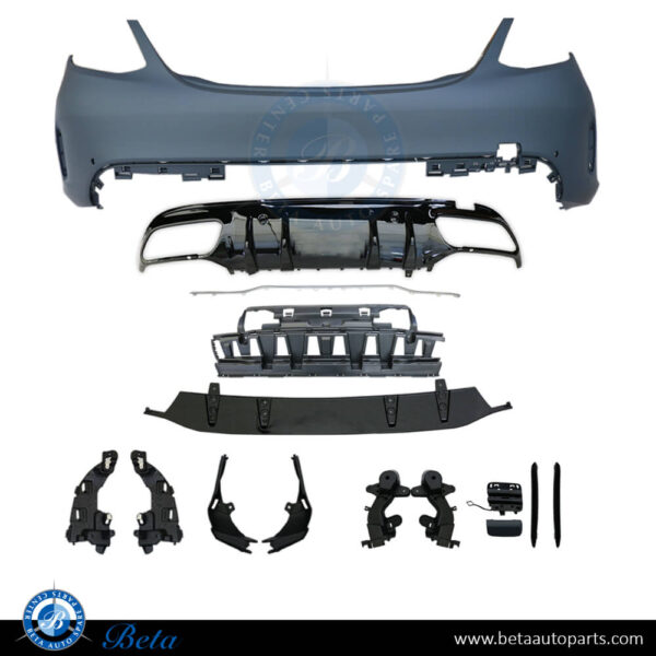 mercedes-c-class-w205-rear-bumper-with-pdc-and-silver-moulding-amg-c63-for-2019-up-models-2058853304-spare-parts-1.jpg Mercedes C-Class W205 (2019-2021), Rear Bumper AMG C63 with PDC with Silver Moulding, Taiwan, 2058853304