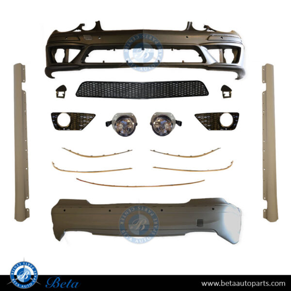 mercedes-e-class-w211-body-kit-upgrade-to-amg-e63-with-pdc-with-washer-plastic-mesh.jpg Mercedes E-Class W211 (2006-2009), Body Kit Upgrade to AMG E63 with PDC / Washer (Plastic Mesh), Taiwan