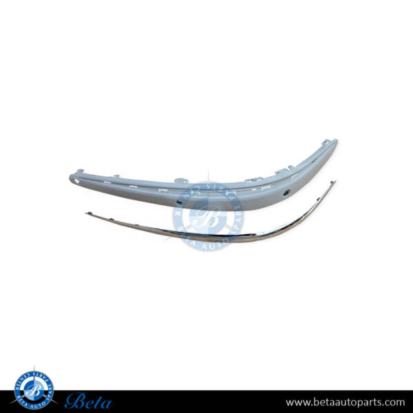 Mercedes E-Class W211 (2003-2005), Front Bumper Strip with PDC with Chrome Moulding (Left), Taiwan, 2118800912