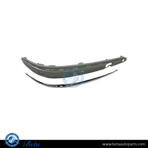 Mercedes E-Class W211 (2003-2005), Front Bumper Strip with PDC with Chrome Moulding (Right), Taiwan, 2118801012