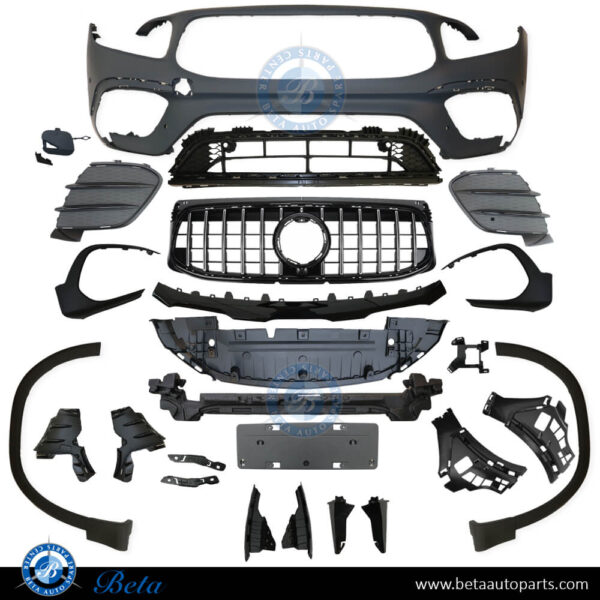 mercedes-glb-amg-night-package-front-bumper-complete-parts.jpg Mercedes GLB-Class X247 (2020-Up), Front Bumper Normal AMG with Radiator Grille with Park Assist, China, 2478801903
