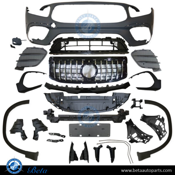 Mercedes GLB-Class X247 (2020-Up), Front Bumper AMG Glb35 with Radiator Grille with Park Assist, China