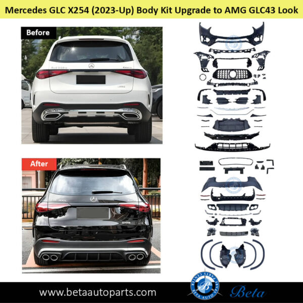 mercedes-glc-x245-body-kit-upgrade-to-2023-glc43-look-back.jpg Mercedes GLC-Class X254 (2023-Up), Body Kit Upgrade To AMG GLC43 with Radiator Grille, China
