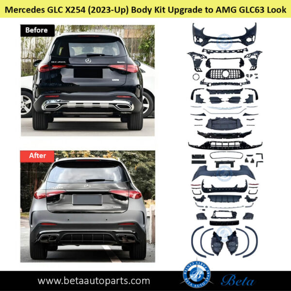 mercedes-glc-x254-body-kit-upgrade-to-glc63-look-2023-rear.jpg Mercedes GLC-Class X254 (2023-Up), Body Kit Upgrade To AMG GLC63 with Radiator Grille, China