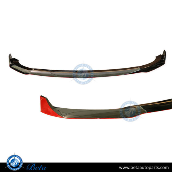 Mercedes GLE-Class W167 / C167 (2019-2023), Front Bumper Lower Spoiler BBS Look (Black and Red), China