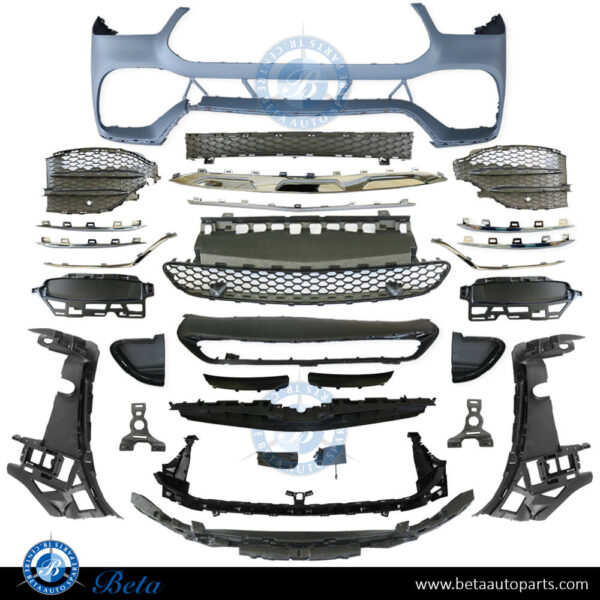 mercedes-gle-w167-front-bumper-normal-amg-complete-spare-parts.jpg Mercedes GLE-Class W167 / C167 (2019-2023), Front Bumper Normal AMG with Park Assist, China, 1678855203