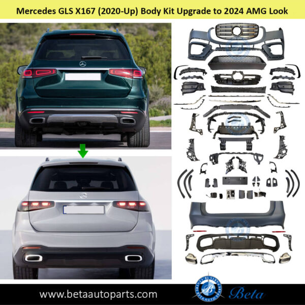 mercedes-gls-x167-body-kit-normal-amg-2024-look-rear.jpg Mercedes GLS-Class X167 (2020-Up), Body Kit Normal AMG 2024 Look, China