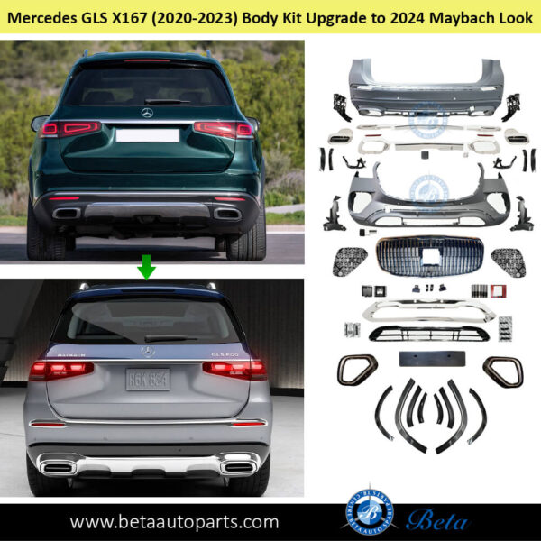 Mercedes GLS-Class X167 (2020-2023), Body Kit Upgrade to 2024 Maybach Look, China