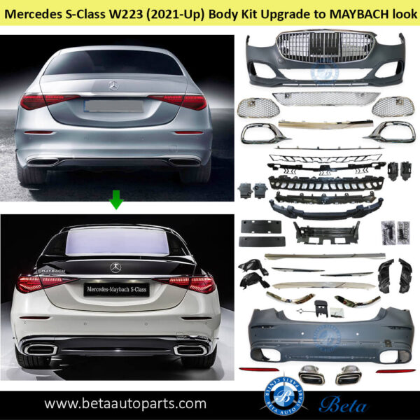 mercedes-new-s-class-w223-body-kit-upgrade-maybach-look-2021-complete-rear.jpg Mercedes S-Class W223 (2021-Up), Body Kit Upgrade To Maybach Look, China