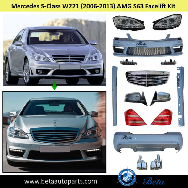 mercedes-s-class-w221-amg-s63-facelift-converion-kit-front.jpg Mercedes S-Class W221 (2006-2013), AMG S63 Facelift Conversion Kit