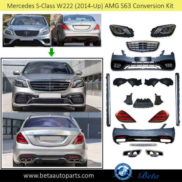 mercedes-s-class-w222-amg-s63-conversion-kit.jpg Mercedes S-Class W222 (2014-Up), AMG S63 Conversion Kit
