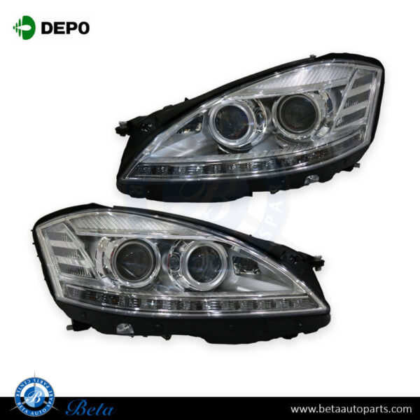 mercedes-w221-head-lamp-2010-look.jpg Mercedes S-Class W221 (2006-2009), Headlamp Upgrade to 2010 Look, Depo