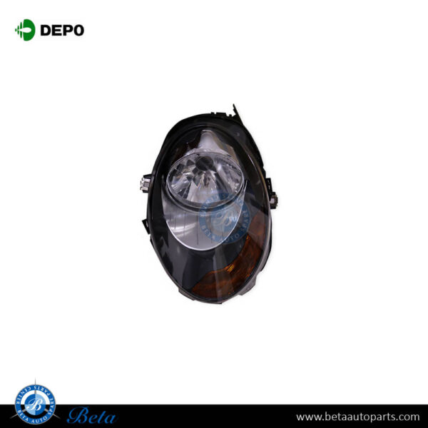MINI Hatch / Clubman F55 / F56 / F54 (2014-2023), Headlamp with Yellow Indicator (Left), Depo, 63117401595