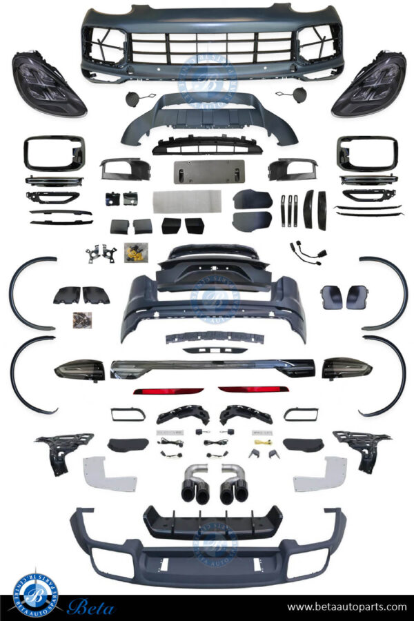 porsche-cayenne-conversion-kit-upgrade-to-2018-turbo-look-parts.jpg Porsche Cayenne (2011-2014), Body Kit Conversion Upgrade to 2018 Turbo Look, China