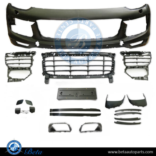 porsche-cayenne-gts-turbo-front-bumper-with-pdc-parts1.jpg Porsche Cayenne GTS / Turbo (2015-2017), Front Bumper with PDC, China, 95850521752