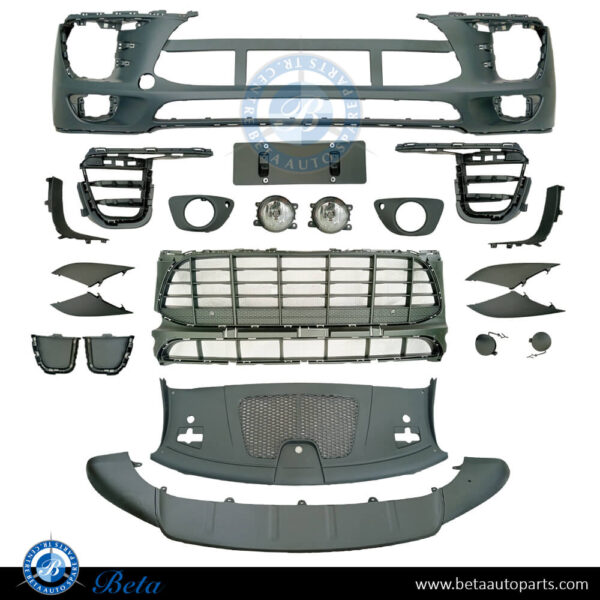 porsche-macan-basic-front-bumper-assembly-2014.jpg Porsche Macan (2014-2018), Front Bumper Basic, China, 95B807221AG2X