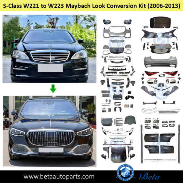 s-class-w221-conversion-upgade-kit-to-w223-maybath-look-car-front.jpg Mercedes S-Class W221 (2006-2013), Body Kit Conversion Upgrade To W223 Maybach Look, China