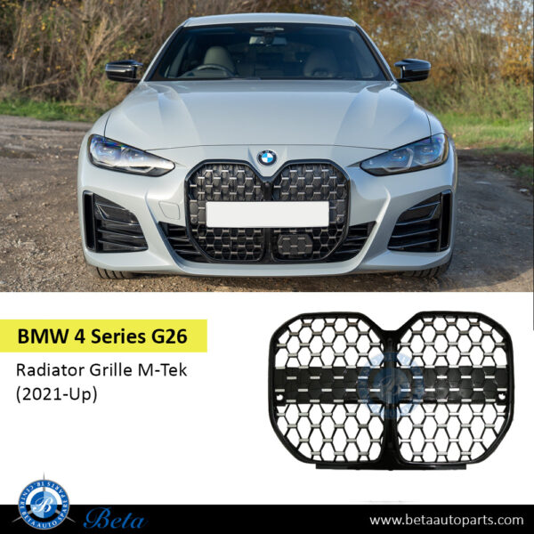 social-media-5.jpg BMW 4 Series G26 (2021-Up), Radiator Grille M-Tek with Camera Hole (Black and Chrome), China, 51139466877