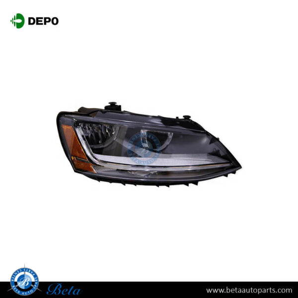 Volkswagen Jetta (2015-2018), Headlamp Normal with DRL - USA Type (Right), Depo, 5C7941006J