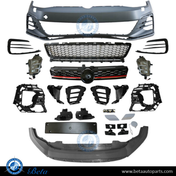 Volkswagen Golf 7.5 GTI (2017-2019), Front Bumper with Radiator Grille, China, 5G0807217GA